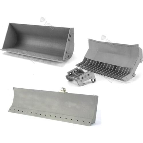 LESU Metal Shovel Bucket Dozer Blade for 1/14 RC Hydraulic Skid Steer Loader Bobcat LT5 LT5H