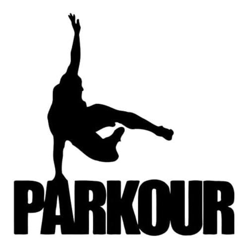 LLY-1127 Creative Parkour Sports Decoration Car Sticker PVC Fashion Auto Bumper Window Accessory Cover Scratch Waterproof Decal