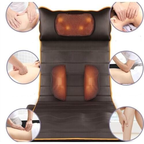 Cervical vertebra massager waist back heating multi-function whole body vibration adult home pillow mattress chair cushion cushi