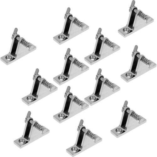 12x 316 Stainless Steel Boat Hinge Cover Mounting Hardware 90 Degrees