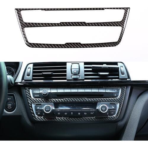 Soft Carbon Fiber For BMW F30 F32 F34 3 4 Series GT 2013-2019 Accessories Car Center Decoration Frame Trim