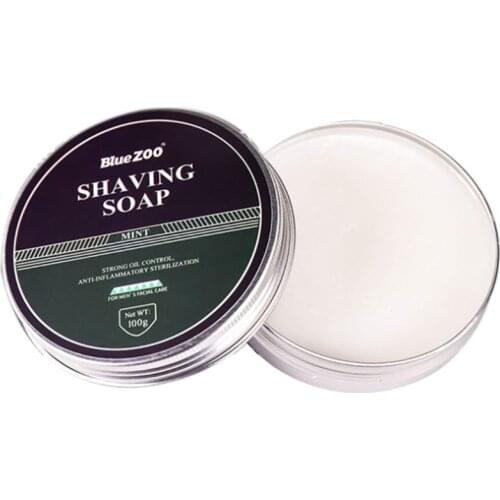 100g Men Shaving Soap Epilator Barber Shop Mustache Beard Hair Removal Foam Cream Nourishing Refreshing Oil Control