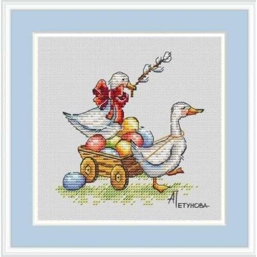 Stich Cross Stitch Kits Craft cute duck 21-21 Counted cross stitch Needlework Embroidery Cross-Stitching