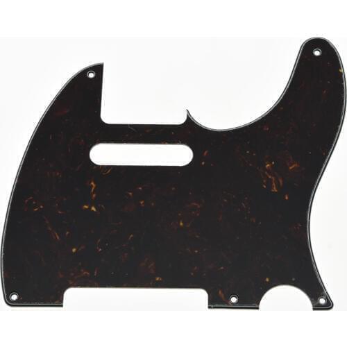 Vintage Tele 5 Hole Guitar Pickguard Dark Brown Tortoise for Telecaster Guitar