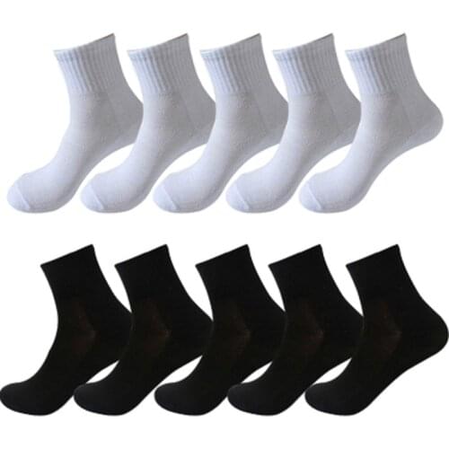 10Pair/Lot Men Socks Breathable White Black Gray Unisex Casual Business Socks High Quality Spring Autumn Short Socks Calcetines