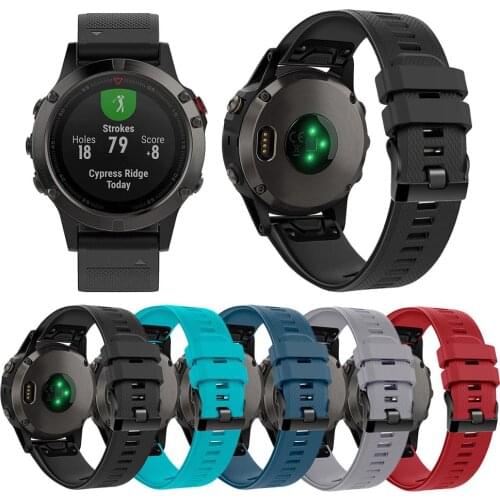 Quick fit Sport Silicone watchband For Garmin Fenix 5/6 Smart watch accessories replacement 22mm man bracelet strap