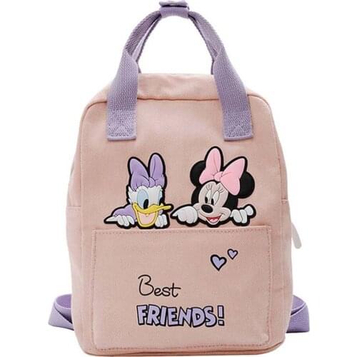 Disney Minnie Daisy Duck Backpack Anime Cartoon Printing Bag Girls Handle Bag Fashion Cute Shoulder Bag Schoolbag for Kids Gift