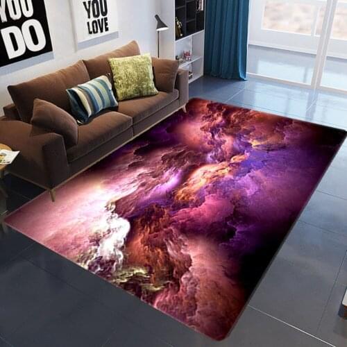 Nordic Minimalist Style 3D Galaxy Space Stars Carpet Sofa Bed Bedroom Floor Mat Washable Large Anti-Slip Floor Rug Carpets