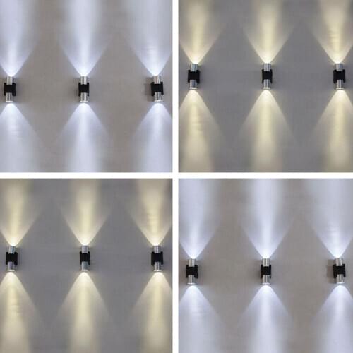 ANTINIYA Modern 2W LED Wall Light Fixture Up Down Sconce Lamp Indoor Outdoor Waterproof AC85-265V for home hotel KTV Bar IQ