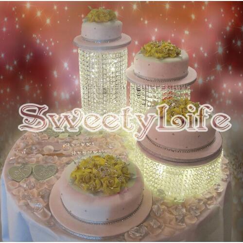 Diameter 7.9" 11.8" Home Decoration Crystal transparent acrylic cake stand 3pcs/set Birthday