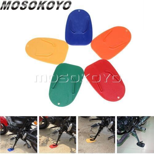 Street Motorcycle Universal Side Kickstand Pad Plastic Base Kick Stands For Yamaha Kawasaki Suzuki Honda Ducati BMW Triumph