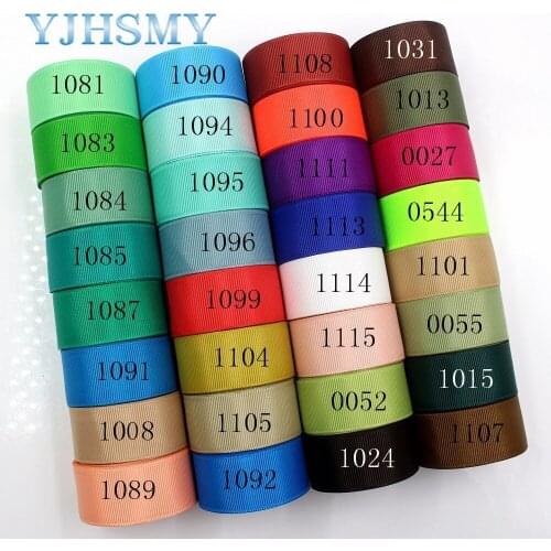 YJHSMY J-181014-4,25mm 10yards Solid Color Printed grosgrain Ribbons,DIY Handmade Hairbows Accessories Wedding Party Decoration