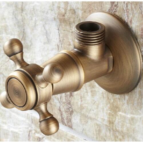 Bathroom Accessories Antique Brass Wall Mounted 1 Pcs Angle Stop Valve Male Thread Cav004