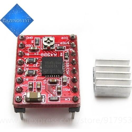 1pcs/lot A4988 StepStick Stepper Driver+Heatsink for Reprap Pololu 3D Printer Red M08 dropship L29K In Stock