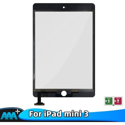 100% New Touch For iPad Mini 1 2 3 Touch Glass Screen Digitizer Key Button With IC Cable For iPad mini 3 A1599 A1600 A1601