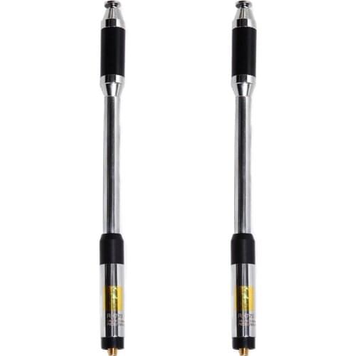 2PCS Harvest RH770 Dual Band 144/430MHz SMA-Female Telescopic Antenna For BAOFENG UV-5R UV-82 BF-888S WALKIE TALKIE RH-770