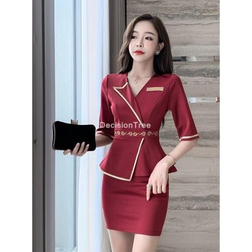 2021 health club work clothing women beauty uniforms teahouse waitress clothes beauty salon beautician uniforms spa uniform suit