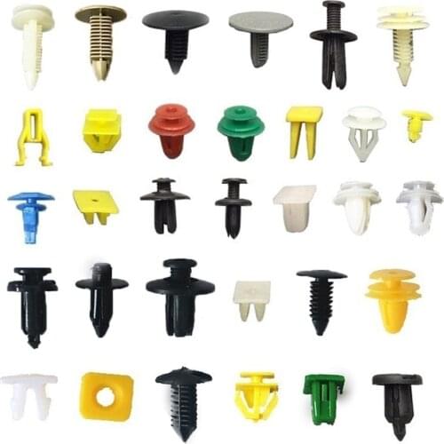 50pcs Automotive Plastic Rivet Car Fender Bumper Interior Trim Push Pin Clips Kit Car Accessories