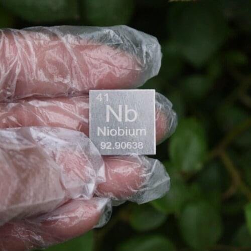 99.9% High Purity Niobium Nb 3.6 Gram Metal Carved Element Periodic Table Sheet 1.0*20*20 mm