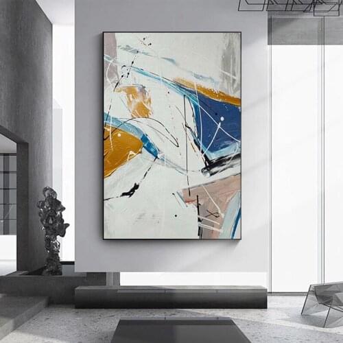 Abstract Modern Nordic Style Canvas Painting Watercolor Art Posters and Prints Graffiti Wall Pictures for Living Room Home Decor