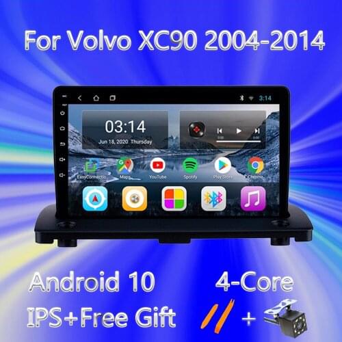 Android 10 Car Radio Multimedia Video Player Navigation GPS For Volvo XC90 2004-2014 AI Voice Controls Rear View Camera Carplay
