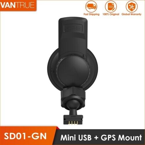 Vantrue N2 / N2 Pro / R3 / X3 / T2 Dash Cam Mini USB Port Car Suction Cup Mount with GPS Receiver Module (for Windows & Mac)