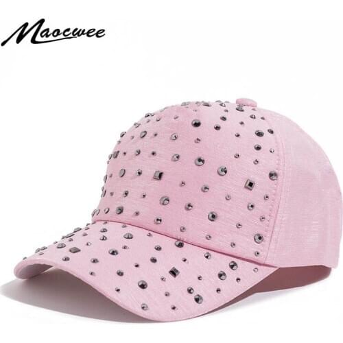 Rhinestone Baseball Cap Unisex Women Man Fashion Baseball Hat For Girl Casual Hat Snapback Man Fishing Bone Adjustable Travel