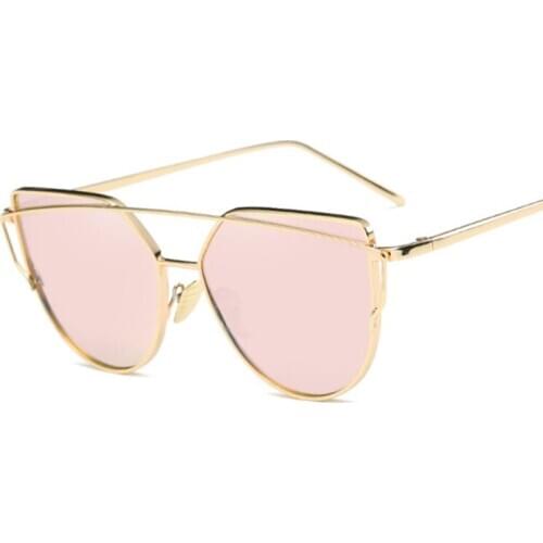Brand Designer Cat Eye Sunglasses Women Vintage Metal Sun Glasses For Female Male Clear Mirror Retro Oculos De Sol Gafas UV400