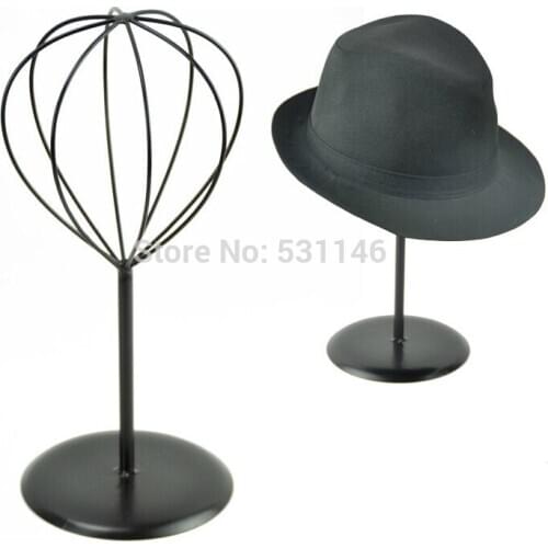 Black Metal Hat &wig&cap Display Stand Holder rack MJ3-7