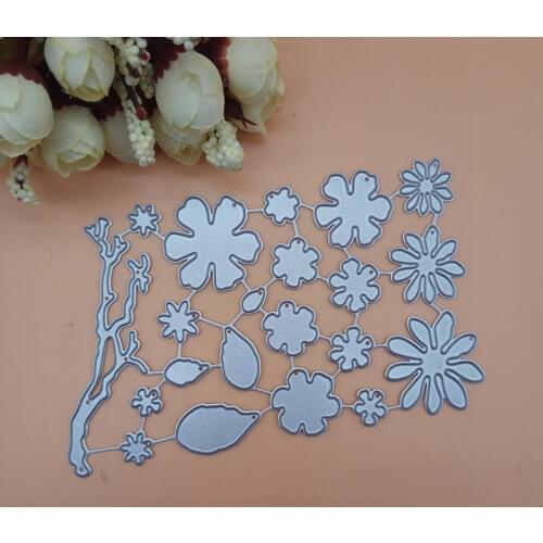 Flower Tree Bloom Floral Leaves 2018 New Cutting Dies Scrapbooking Dies Metal Embossing Stamps and die for Card Making DIY