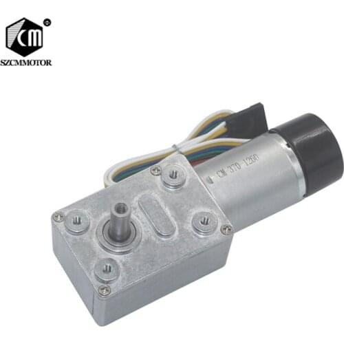 DC6V-24V Slow Speed High Torque Turbo Worm Gearbox Speed Reduction Gear Motor with Encoder Two-Phase Code Signal Geared Motors