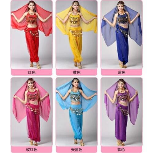 Hot Sale Cheap Prices Two 2 Piece Set Women Pant And Top Bollywood Indian Belly Dance Costumes For Women