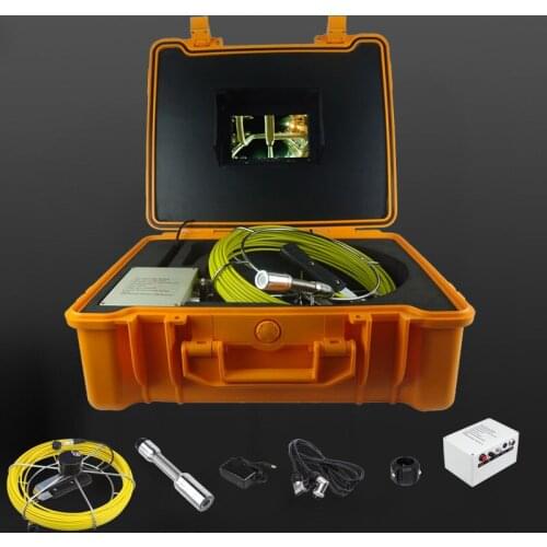 Diameter 23MM Camera Head Pipe Industrial 40M High Elasticity Cable Endoscope Camera With DVR And 12PCS LED Adjustable