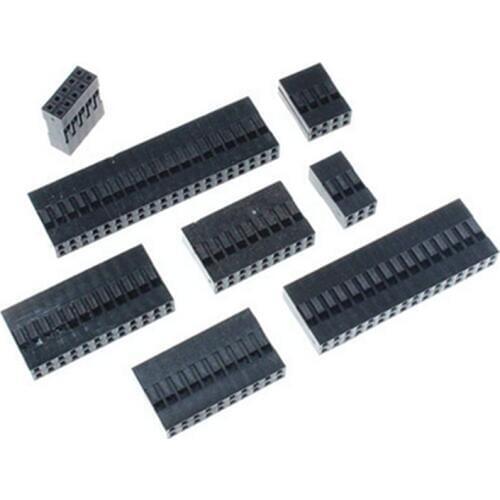 50pcs DuPont double row Female connector black Socket DuPont plastic shell 2.54mm pitch 4/6/8/10/12/14/20-40P