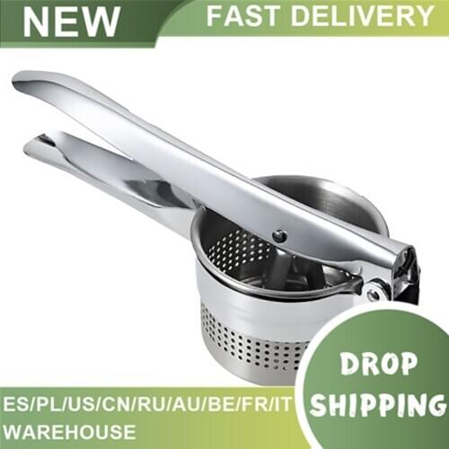 Food grade 403 Stainless Steel Potato Machine Potato Presser Kitchen Tool Labor-Saving Non-toxic Easy To Clean