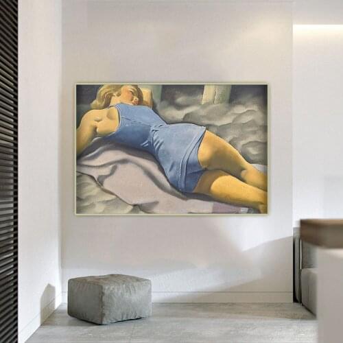 Woman Sleeping by Lucian Bernhard Canvas Oil Painting Artwork Aesthetic Decorative Picture Wall Hanging Decor Home Decoration