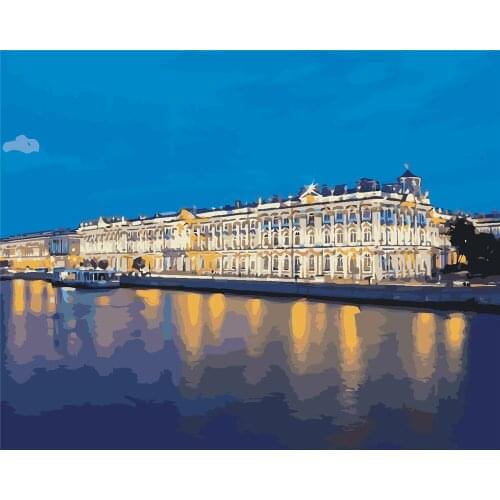 Indifference Diy Painting By Numbers Landscape Handpainted Art Gift Scenery Canvas Drawing Home Decor 40x50cm No Frame