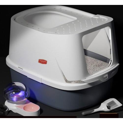 Enclosure Furniture Cat Litter Box Closed Cleaning Large Cat Litter Box House Rabbit Training Arenero Gato Pet Products BD50CB