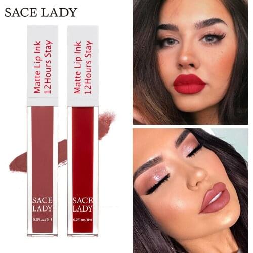 Hot Selling Matte Lipstck Liquid Waterproof Non-Sticking Cup Lasting 23 Colors SACE LADY Makeup Cosmetic SL601