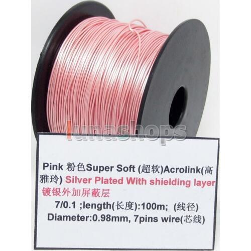 LN004494 2 color 10m 32AWG Acrolink Silver Plated With Shielding Layer Signal Wire Cable 7/0.1mm2 Dia:0.96mm For DIY