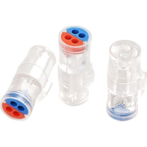 New type (10-50)pcs/lot Mini Fast Wire Connector Universal Wiring Cable Connector Push-in Conductor Terminal Block LT724 LT726