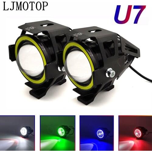 125W Motorcycle Headlight 3000LM Low Beam Flash U7 light LED auxiliary For Honda PCX 150 CR80R CR85R CRF150R CR125R CR250R