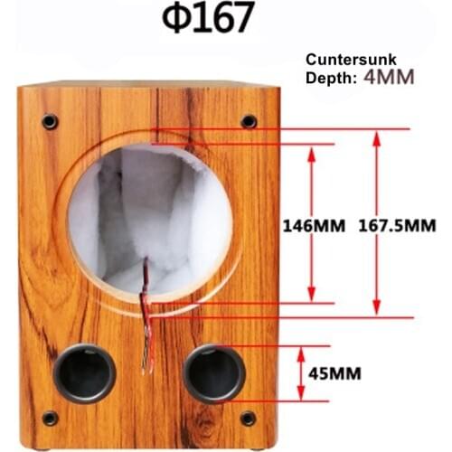 IWISTAO Full Range Speaker Empty Cabinet for 6.5 inch Passive Speaker Enclosure Wood 15mm High Density MDF Board Volume 16L DIY