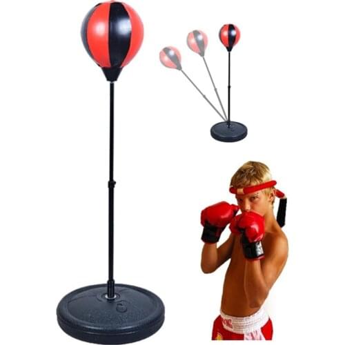 Adjustable Vertical Boxing Ball Kids Punching Ball With Boxing Gloves Punching Bag With Stand Boxing Bag Set For 3-8 Years Old