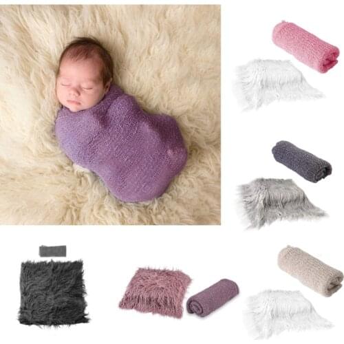 Newborn Baby Photography Props Blanket Photography Wrap Shaggy Area Rug Baby Photo Prop