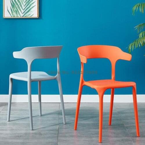 Nordic dining chair simple household plastic net red chair stool backrest desk with dining table chair ins makeup chair