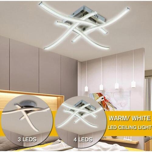LED Ceiling Lamp Body Simple and Luxurious Not Deformed AC 85-265V Forked Shaped Modern Lamp Kitchen Bedroom Lighting