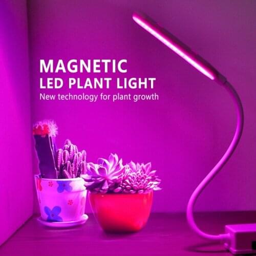 LED Magnetic Base Plant Light Growth Light USB Low Voltage Dimming Household Green Plant Flower Full Spectrum Growing Lamps