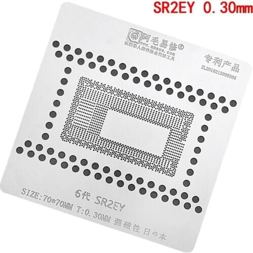 SR2EY BGA Stencil For Macbook CPU IC 6th Generation Chip Reballing Tin Plant Net Solder Heat Template Amaoe 0.30mm Thickness