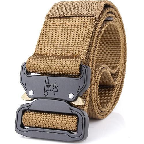 Military Tactical Belt Army Safety Gear Belt Heavy Duty Metal Buckle Waist Strap Men Hunt Nylon Belt 38mm / 45mm Wide